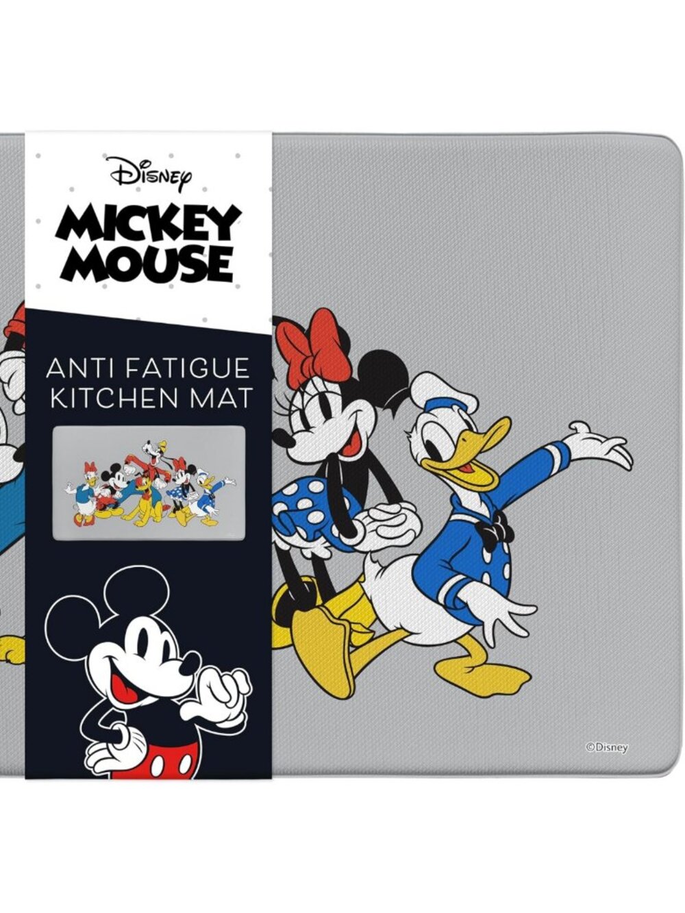 Mickey Mouse Anti-Fatigue Kitchen Floor Mat, Non-Slip, 17x47, Cute Home Decor